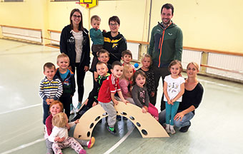Kletterbogen für das Kinderturneni